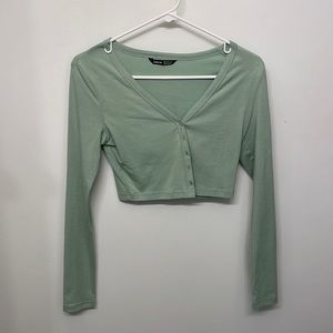 Sage Green crop long sleeve